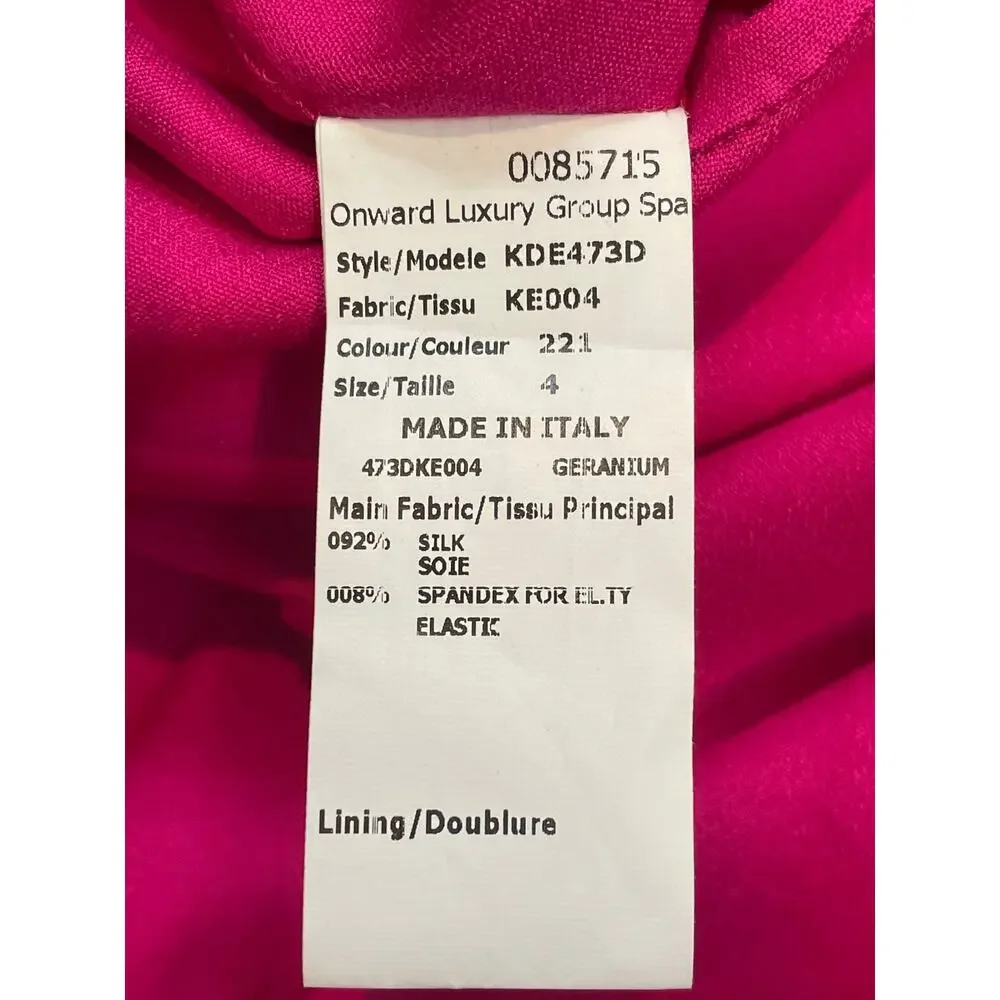 Michael Kors Size 4 Pink Silk Fit & Flare Dress Made in Italy